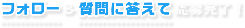 フォロー＆質問に答えて応募完了！